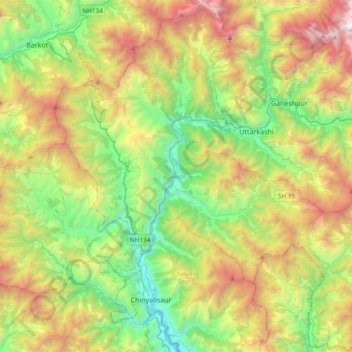 Dunda topographic map, elevation, terrain