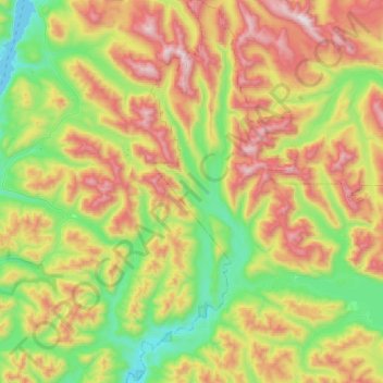 Upper Nitinat River Woodlands topographic map, elevation, terrain