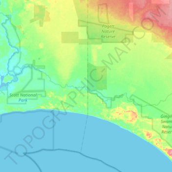 Scott River topographic map, elevation, terrain