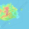 Central topographic map, elevation, terrain
