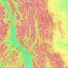 Area A (Upper Flathead/Elk Valley) topographic map, elevation, terrain