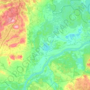 сельское поселение Красный Профинтерн topographic map, elevation, terrain