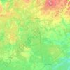 Kościerzyna County topographic map, elevation, terrain