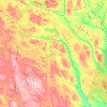 Ramsele District topographic map, elevation, terrain