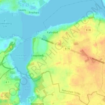 Fahrdorf topographic map, elevation, terrain