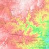 uMngeni River topographic map, elevation, terrain