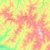 Parapuã topographic map, elevation, terrain