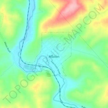 Albion topographic map, elevation, terrain