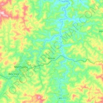 Reduto topographic map, elevation, terrain