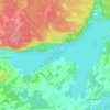 Upper Rideau Lake topographic map, elevation, terrain