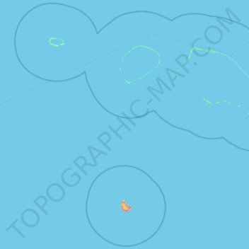 Tuamotu-Gambier topographic map, elevation, terrain