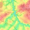 Jugon-les-Lacs topographic map, elevation, terrain