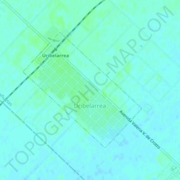 Uribelarrea topographic map, elevation, terrain