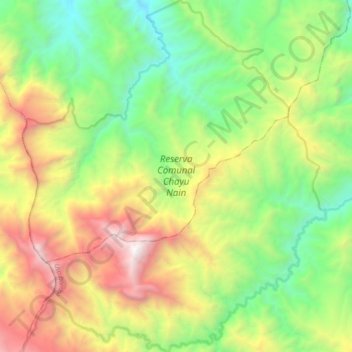 Reserva Comunal Chayu Nain topographic map, elevation, terrain