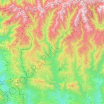 Arefu topographic map, elevation, terrain