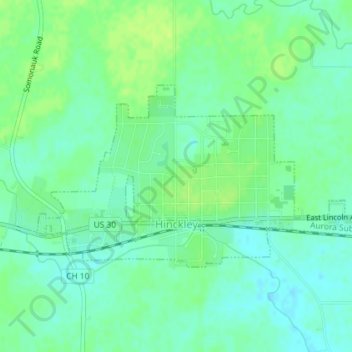 Hinckley topographic map, elevation, terrain