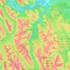 Kananaskis River topographic map, elevation, terrain