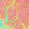 Area D (Iskut/Big Raven) topographic map, elevation, terrain