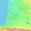 Aquitanien topographic map, elevation, terrain
