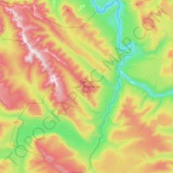 Gwillim Lake Provincial Park topographic map, elevation, terrain