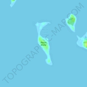 Mason Island topographic map, elevation, terrain