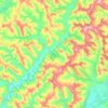 Band topographic map, elevation, terrain