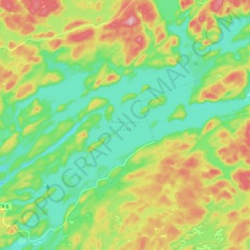 Kawagama Lake topographic map, elevation, terrain