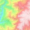 Tauca topographic map, elevation, terrain