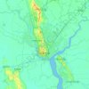 Yangon topographic map, elevation, terrain