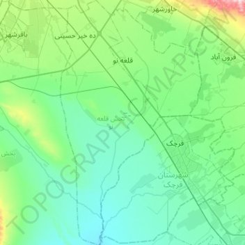Qaleh Now District topographic map, elevation, terrain