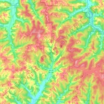 Bedford Township topographic map, elevation, terrain