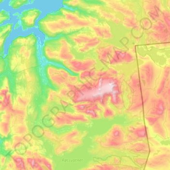 Hemnes topographic map, elevation, terrain