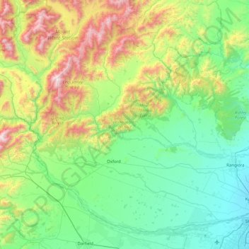 Waimakariri District topographic map, elevation, terrain