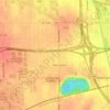 Gates topographic map, elevation, terrain