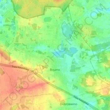 Bojano topographic map, elevation, terrain