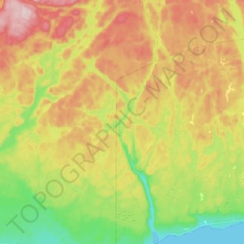 Rivière au Bouleau topographic map, elevation, terrain