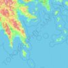 Περιφερειακή Ενότητα Νήσων topographic map, elevation, terrain