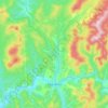 Tashtagol topographic map, elevation, terrain