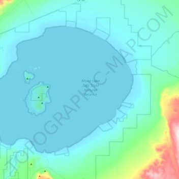 Mono Lake topographic map, elevation, terrain