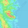 Brisbane topographic map, elevation, terrain