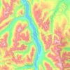 Buttle Lake topographic map, elevation, terrain