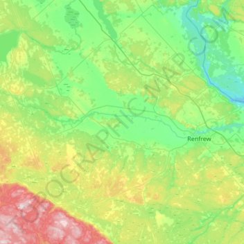 Admaston/Bromley topographic map, elevation, terrain
