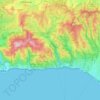 Topanga topographic map, elevation, terrain
