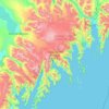 Kenai Fjords National Park topographic map, elevation, terrain