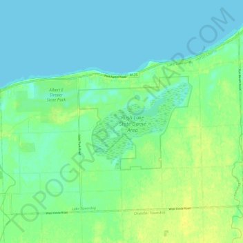 Lake Township topographic map, elevation, terrain