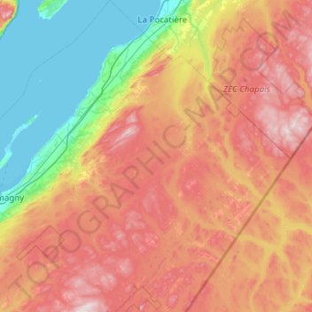 L'Islet (MRC) topographic map, elevation, terrain