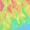Hubbards topographic map, elevation, terrain