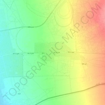 Um Ghafah topographic map, elevation, terrain