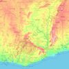 Ghana topographic map, elevation, terrain