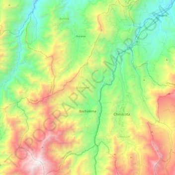 Bochalema topographic map, elevation, terrain